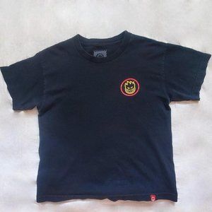 Spitfire Classic Swirl Fade black flaming red yellow Bighead logo baby tee